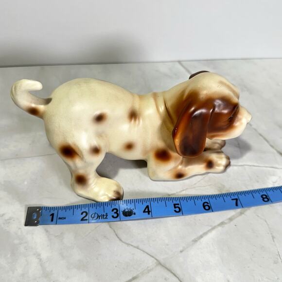 Vintage Porcelain Cocker Spaniel Dog Figurine Brown and White Made in Japan - Picture 7 of 8